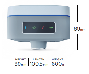 T5 LITE GNSS RECEIVER DIMENSIONS