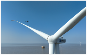 Wind turbine blade drone inspection 2