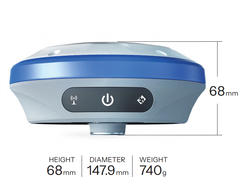 T10 Pro GNSS receiver Dimensions